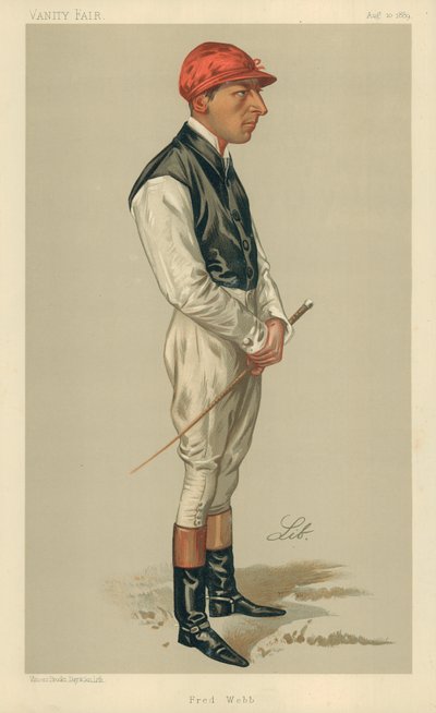 Fred Webb, 10 de agosto de 1889, caricatura de Vanity Fair de Liborio Prosperi